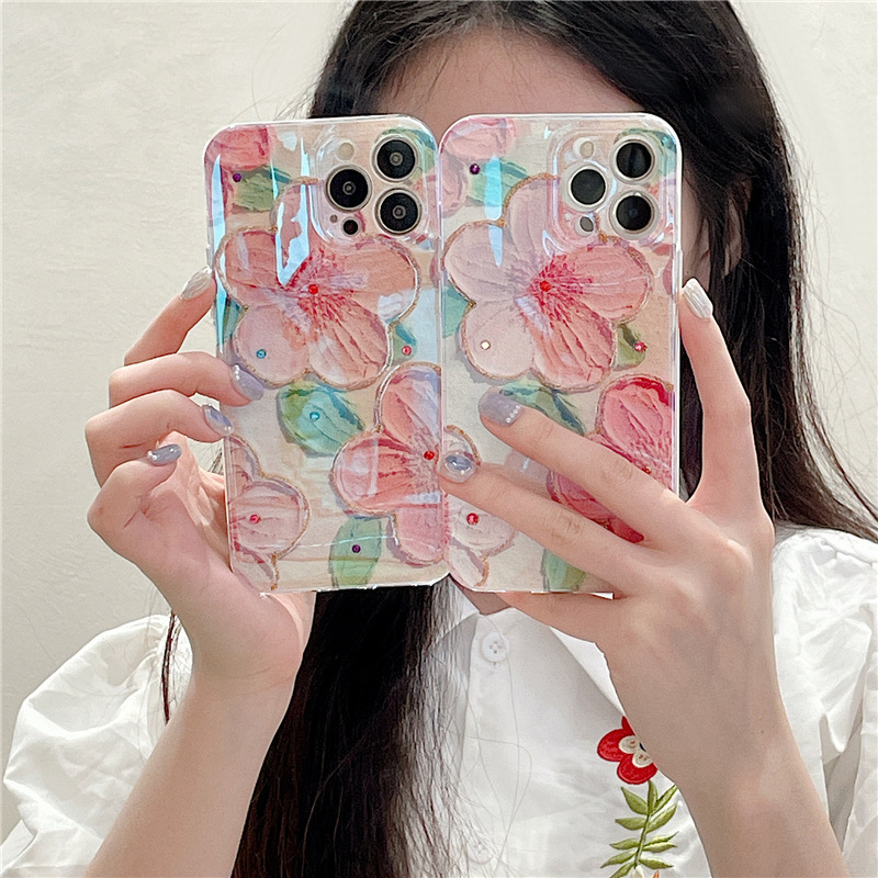 🔥(BUY 2 GET 15% OFF)  Oil Painting Flower Pattern Mobile Phone case🔥
