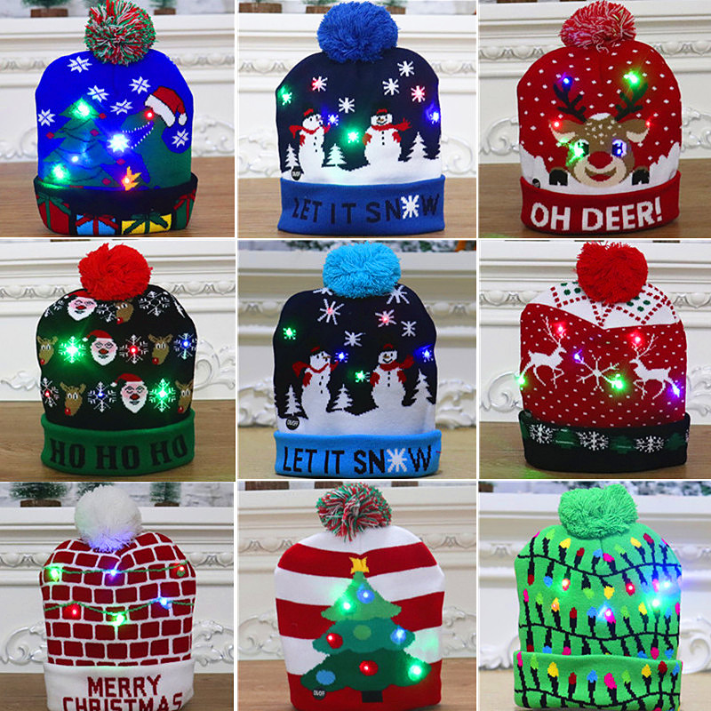 🌲Christmas Big Sale-50% OFF⚡LED Light Up Christmas Beanie