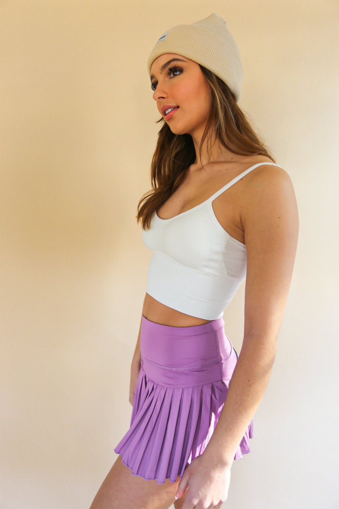 Lilac Pleated Tennis Skirt