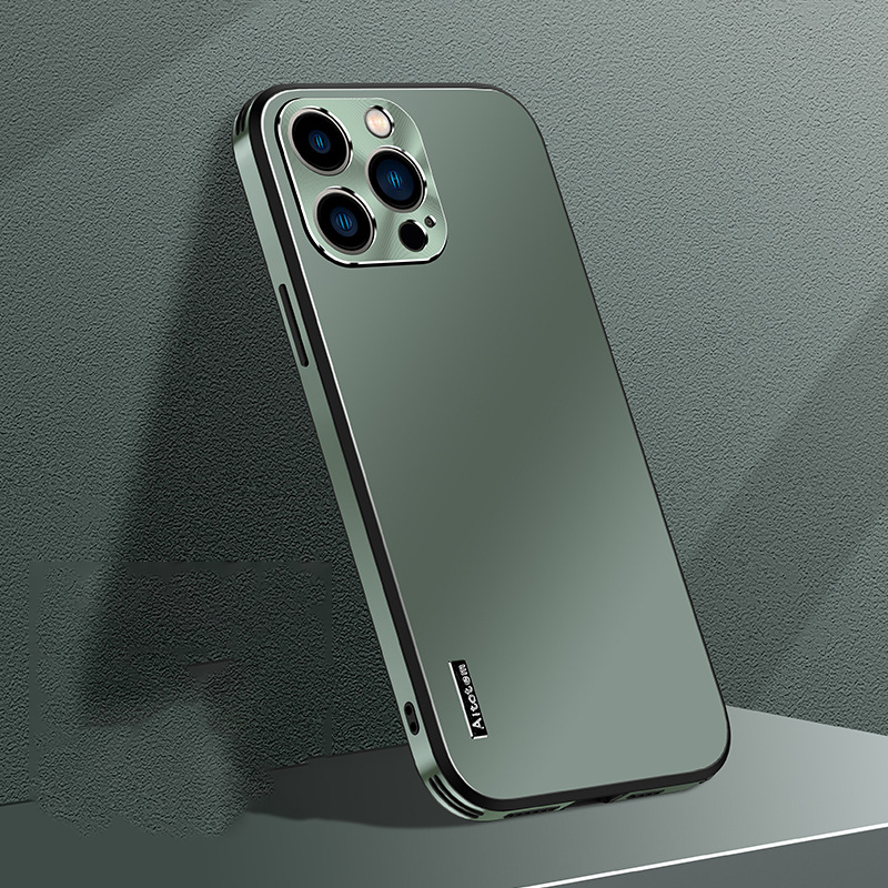 2022 Stainless Steel Frame Matte Case Cover For iPhone