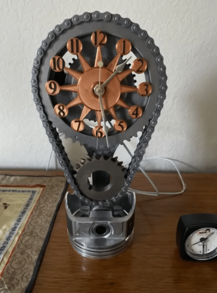 🎉LOWEST PRICE IN HISTORY🎉 CHEVY SMALL BLOCK TIMING CHAIN CLOCK, MOTORIZED, ROTATING.