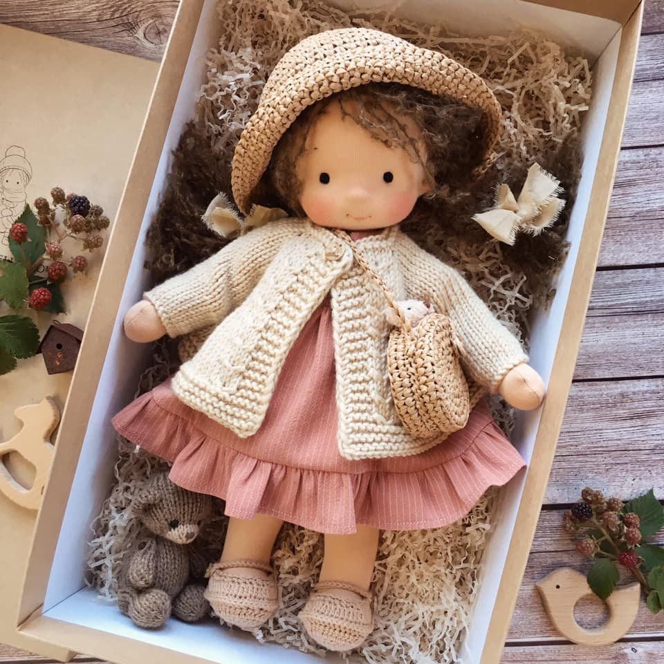 🎁The Best Gift for Kids-🎀Handmade Waldorf Doll👧(Buy2 Free Shipping)