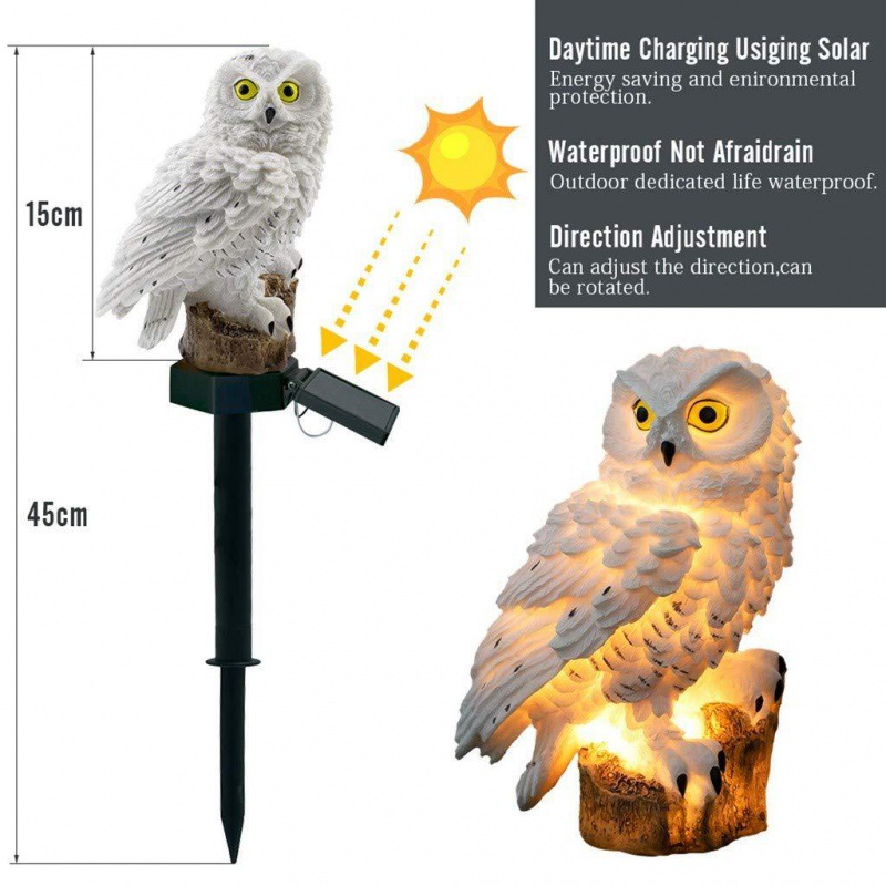 (🔥Last Day Promotion-SAVE 50% OFF) WATERPROOF SOLAR POWERED OWL LIGHT-BUY 2 FREE SHIPPING