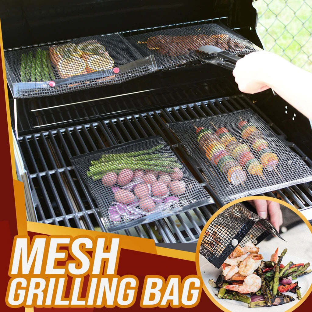 🔥Semi-Annual Sale - Reusable Non-Stick BBQ Mesh Grilling Bags