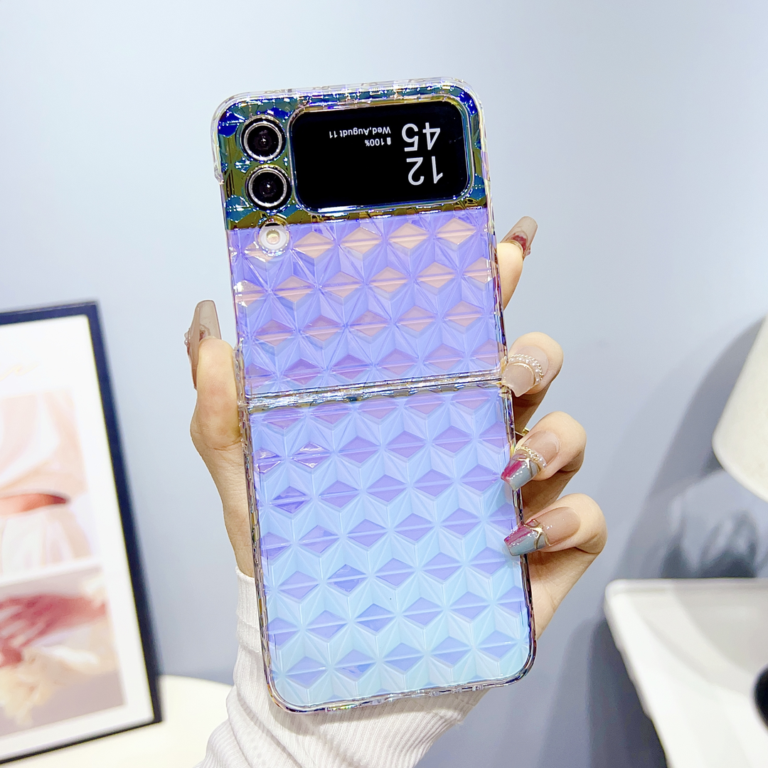 Three-Dimensional Diamond Pattern Gradient Color Plating Case Cover for Samsung