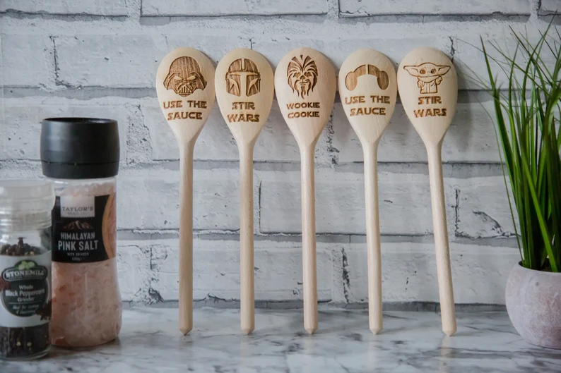 (🔥Hot Sale) Engraved Wooden Spoons🎁Star Wars Gift