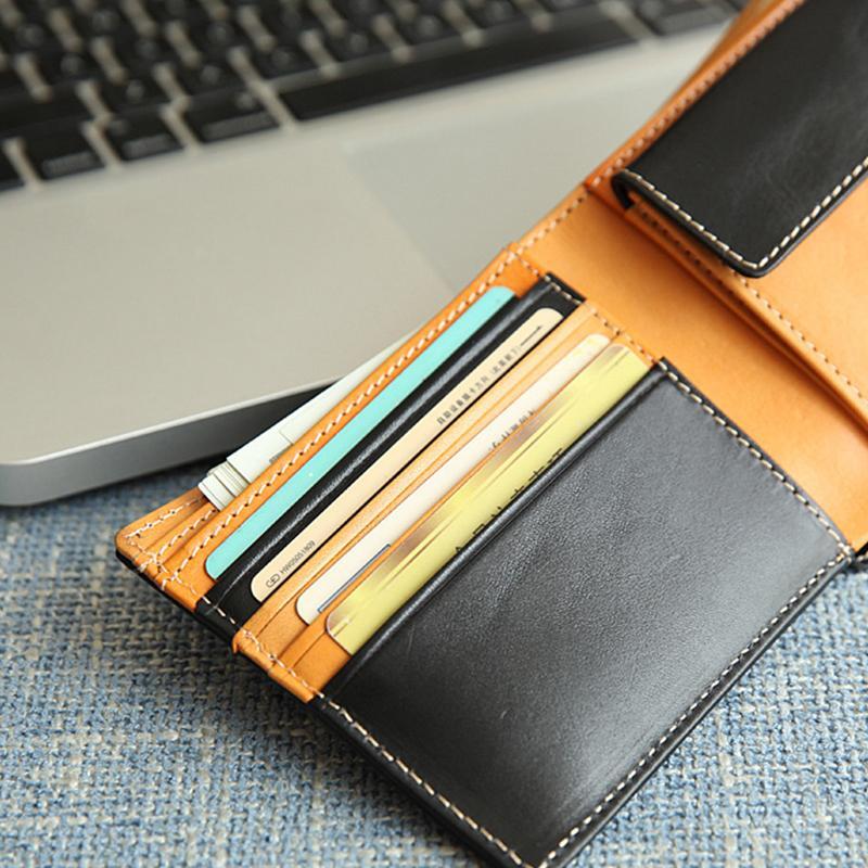 Large Capacity Multi-slot Bifold Real Leather Wallet