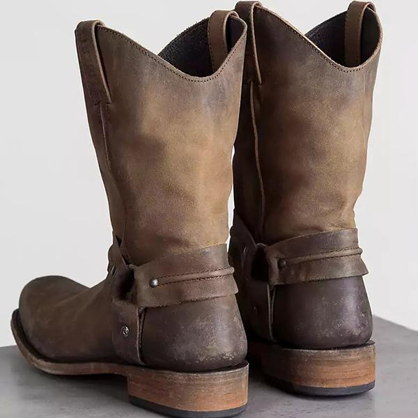Chicinskates Men's Solid Color Mid-Calf Knight Boots