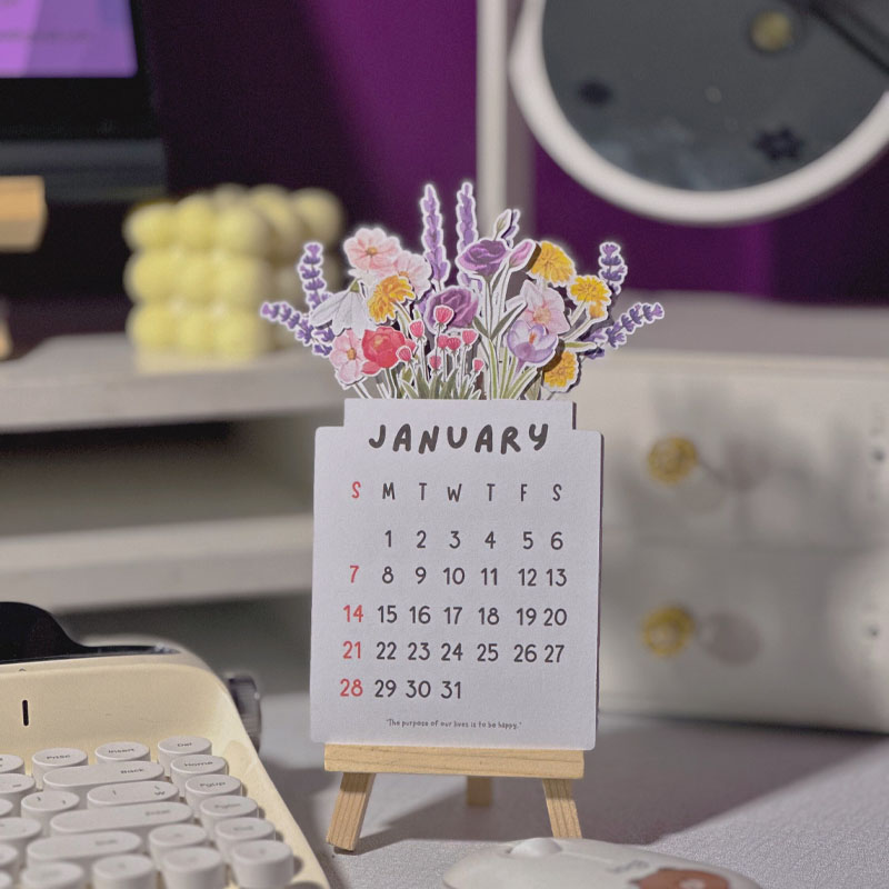 Flower Desk Calendar 2024