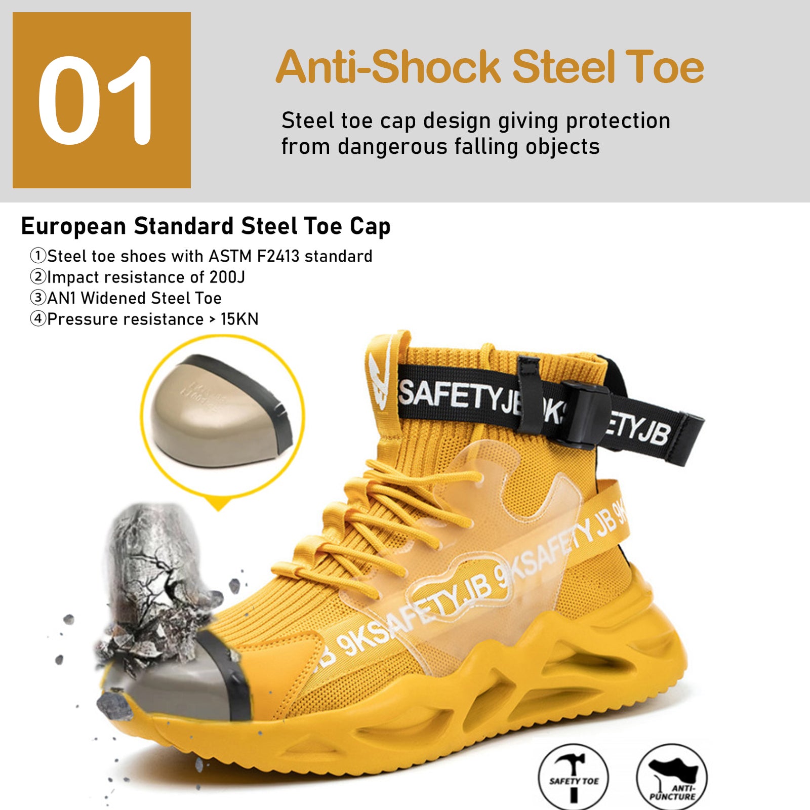 Steel Toe Work Shoes No.7719