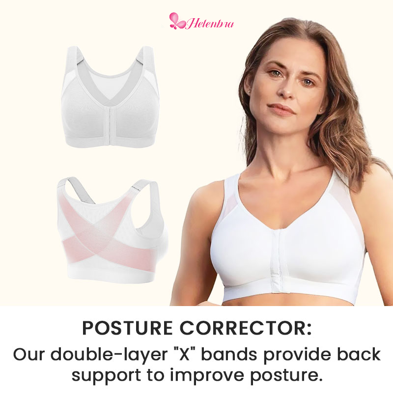Helen Bra-Gathering and Lifting Back Support Front Closure Bra (BUY 1 GET 2 FREE)-BEIGE+White+Black