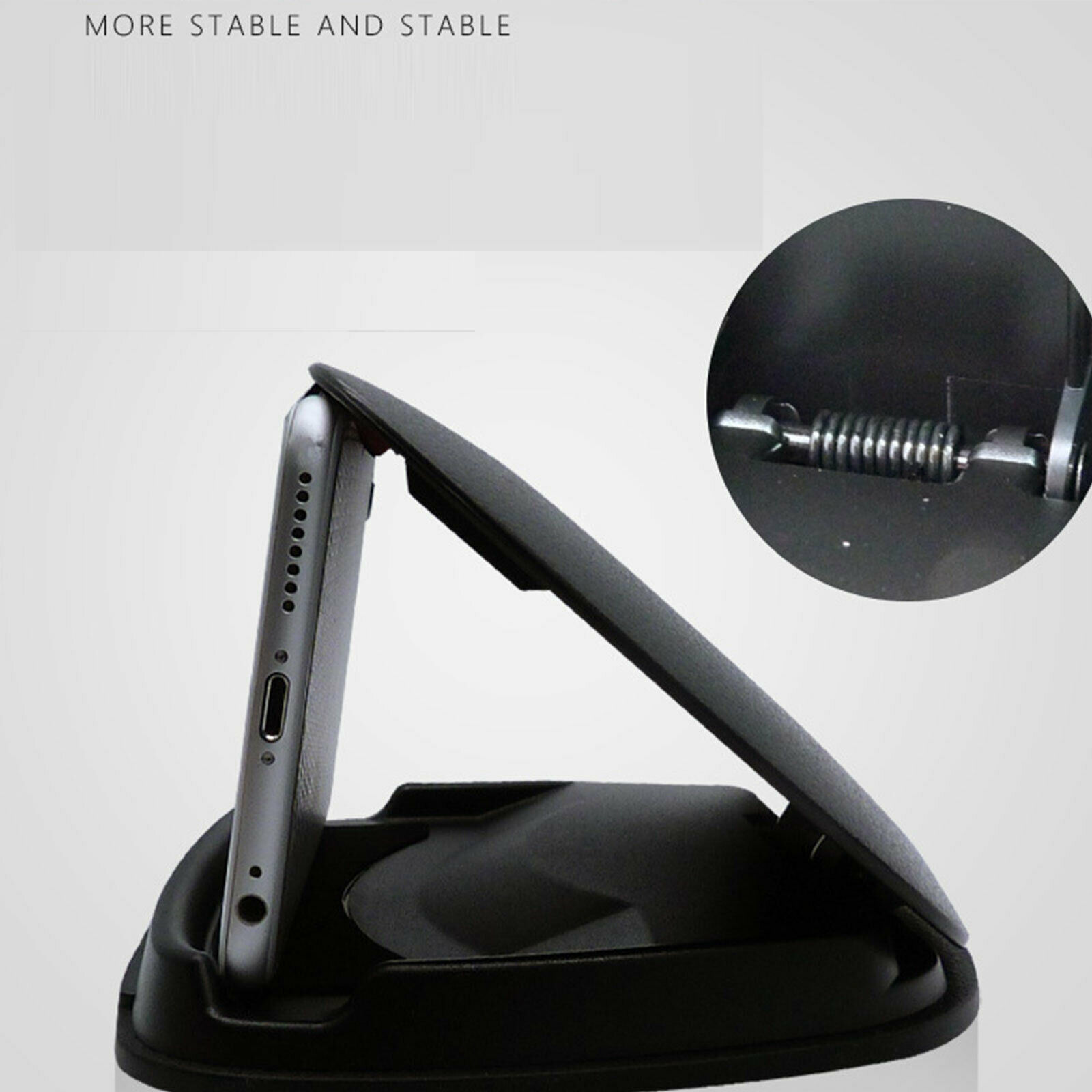 Deegotech Car Phone Holder, Car Phone Cradle - Black Mobile Dash Stand fits GPS