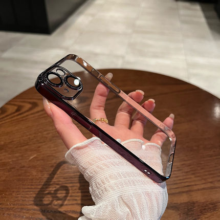Electroplated Lens Film Dustproof Net Case Cover For iPhone