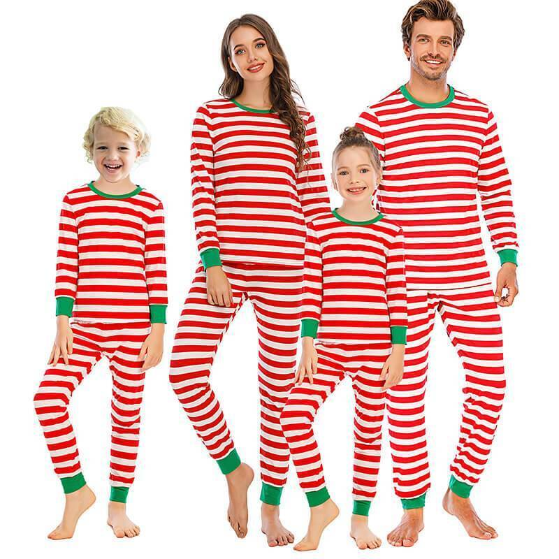 Christmas Striped Family Matching Pajamas Sets