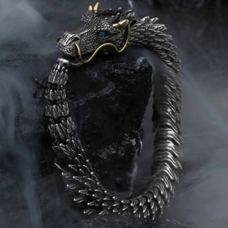 🔥Last Day Promotion - 50% OFF🔥Silver Handmade Dragon Chain Bracelet-BUY 2 GET 10% OFF & FREE SHIPPING