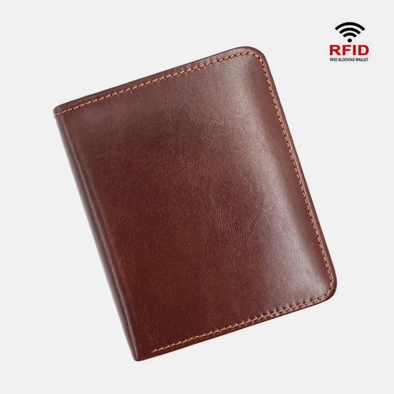 Slim Bifold RFID Blocking Minimalist Wallets for Men