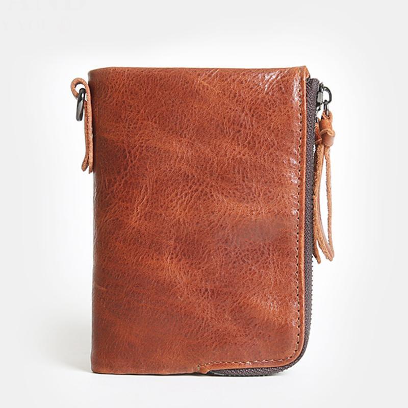 Genuine Leather Multi-Slot Vintage Tassel Wallet