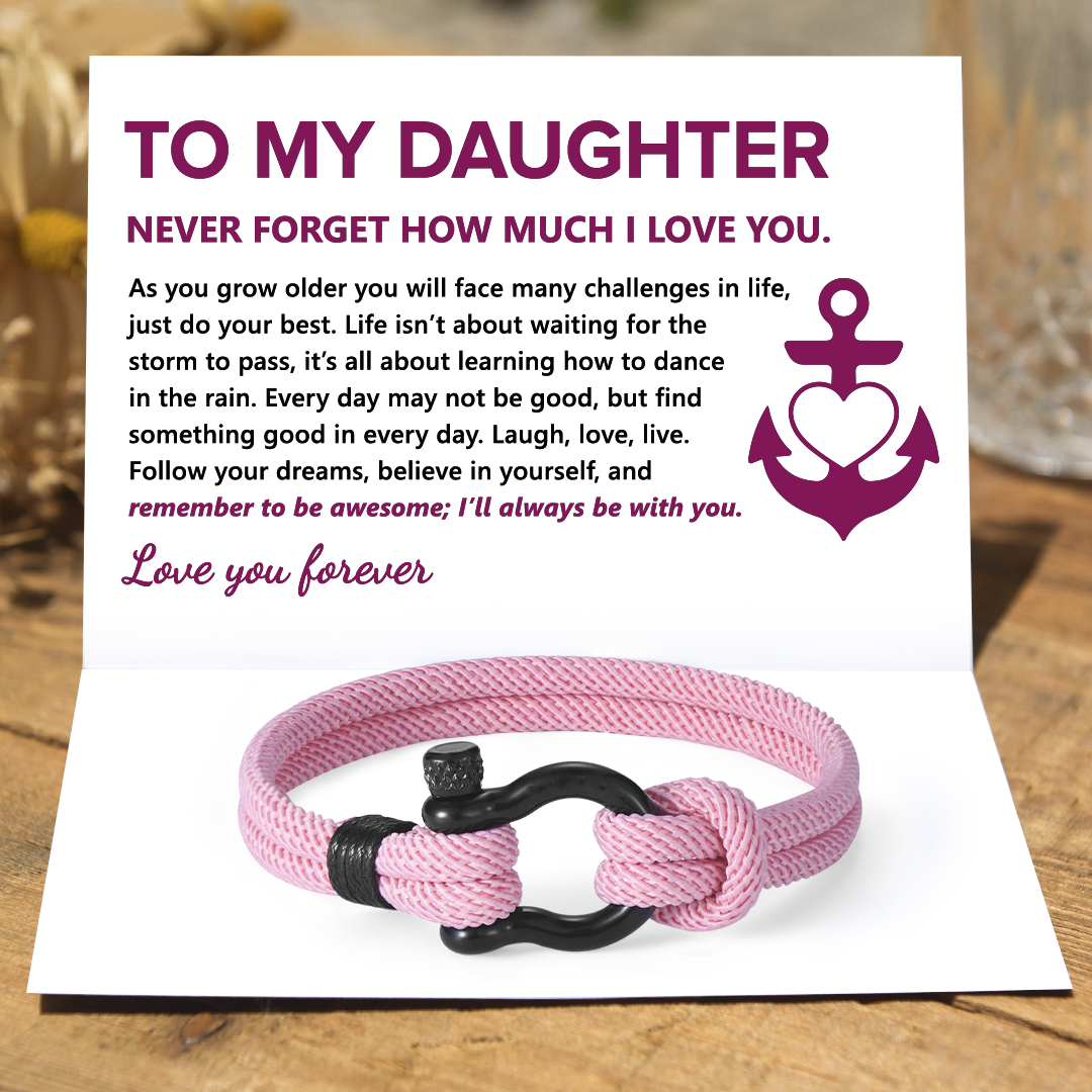 ❤️40% OFF FOR VALENTINE'S DAY🌹TO MY DAUGHTER LOVE YOU FOREVER NAUTICAL BRACELET