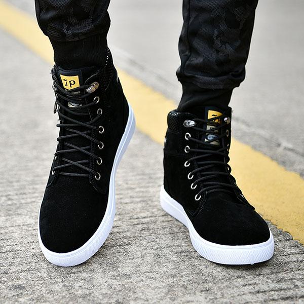 Chicinskates Men's Fall Winter Lace-Up Letter Printing Sneakers