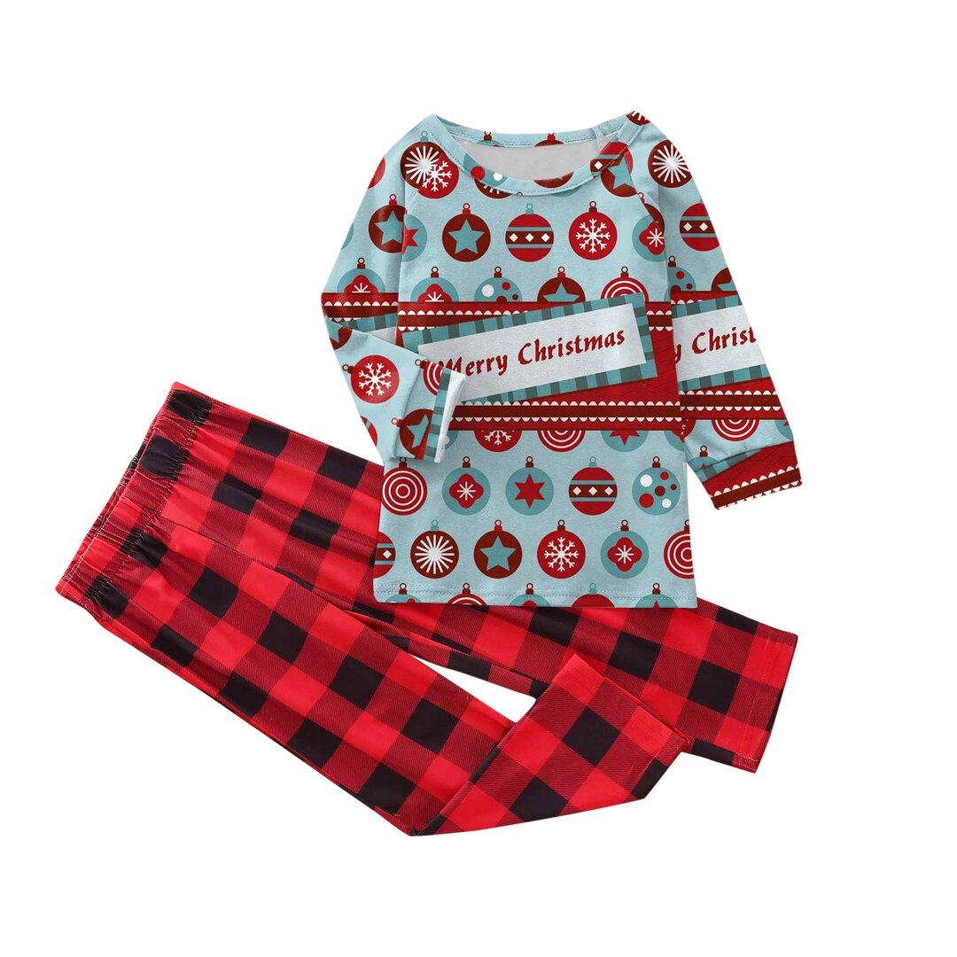 Christmas Letter Printing Family Matching Pajamas Sets