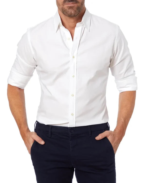 Oxford Stretch Zip Shirt - Buy 2 VIP Shipping