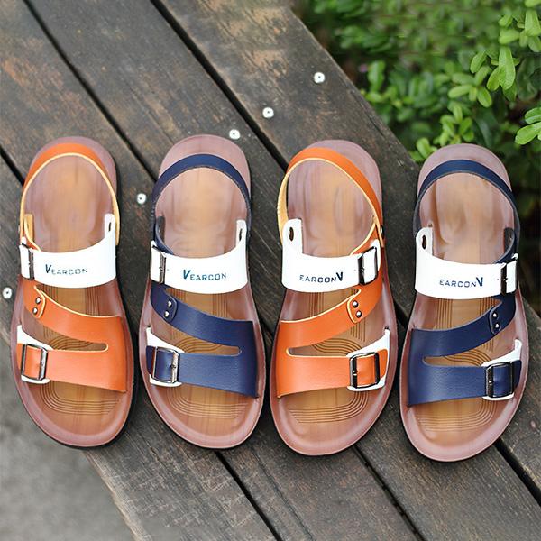 Chicinskates Men's Multicolor Strappy Flat Sandals