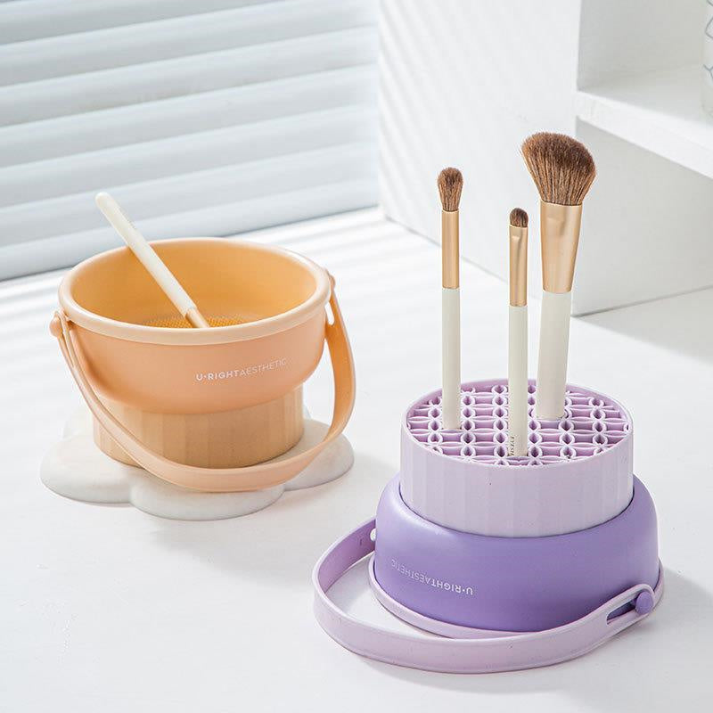 3 In 1 Makeup Brush Cleaning Mat Brush Rack - Buy 2 Free Shipping