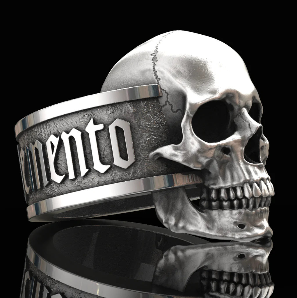 Memento Mori Skull Sterling Silver Ring