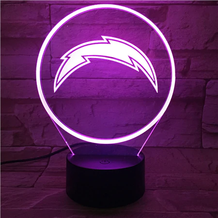 LOS ANGELES CHARGERS 3D LED LIGHT LAMP