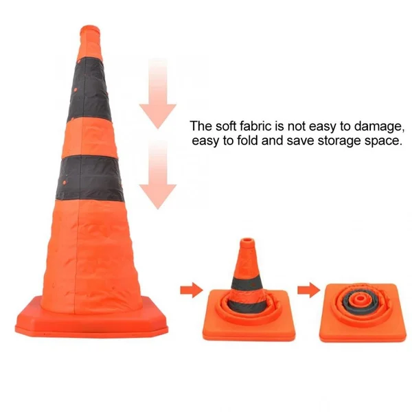 (🌲XMAS SALE - 50% OFF)Foldable Traffic Reflective Safety Cone with LED Lights-🔥Buy 2 Get 10%OFF Today🔥