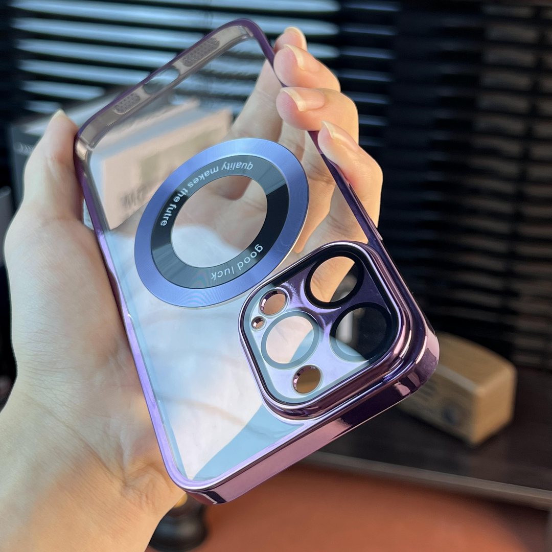 Hd Lens All-Inclusive Electroplating Magnetic Suction Case Cover for iPhone