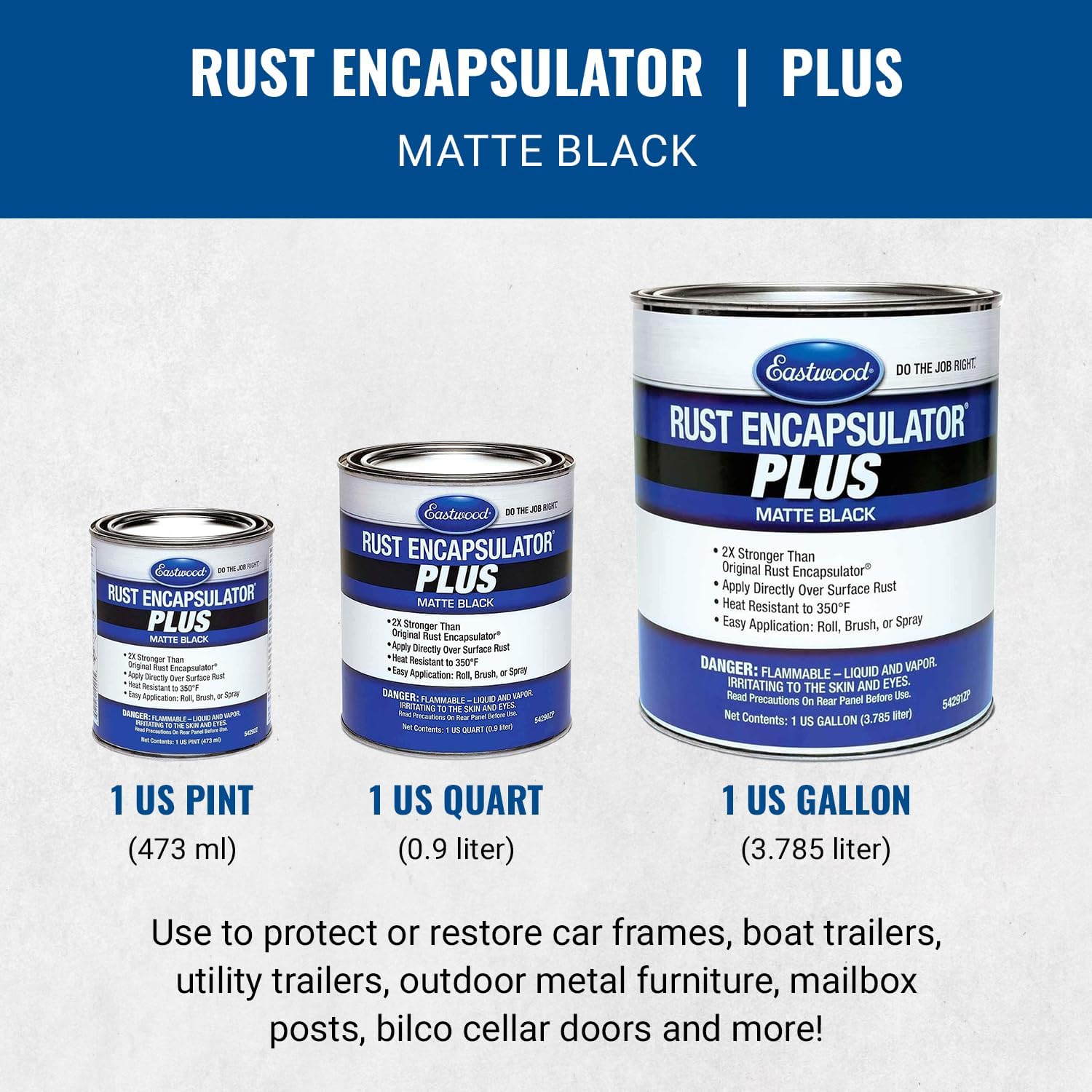 Eastwood Matte Black Rust Encapsulator Plus 1 Gallon