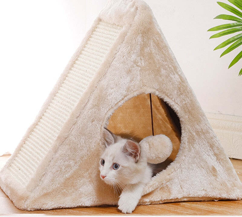 2 In 1 Cat House With Scratcher