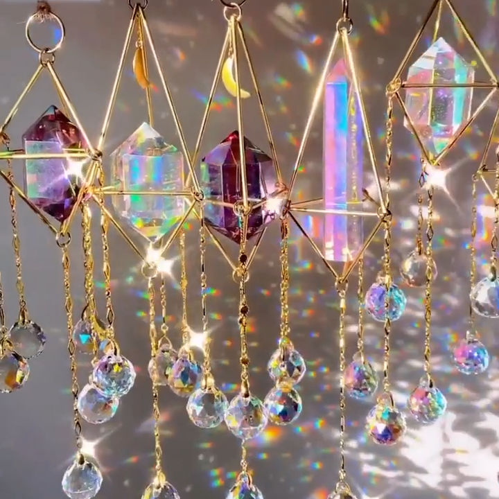Crystal Suncatchers Decor-Handmade Timeless Treasure Wind Chimes