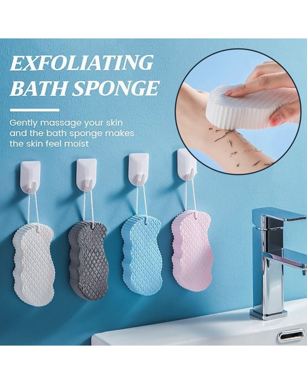 🔥45% OFF Last Day Sale -Super Soft Exfoliating Bath Sponge-BUY 3 GET 2 FREE & FREE SHIPPING