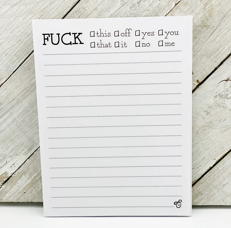 Fresh Outta Fucks Pad and Pen, Funny Pad and Pen, Snarky Novelty Office  Supplies, Sassy Gifts for Friends, Co-Workers, Boss (2 Black)