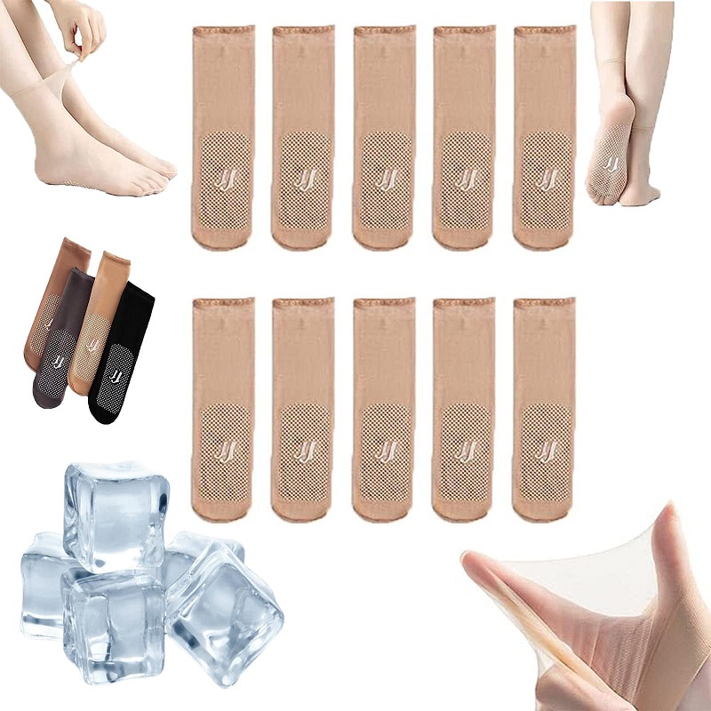 Invisible Slip-resistant Crystal Silk Socks