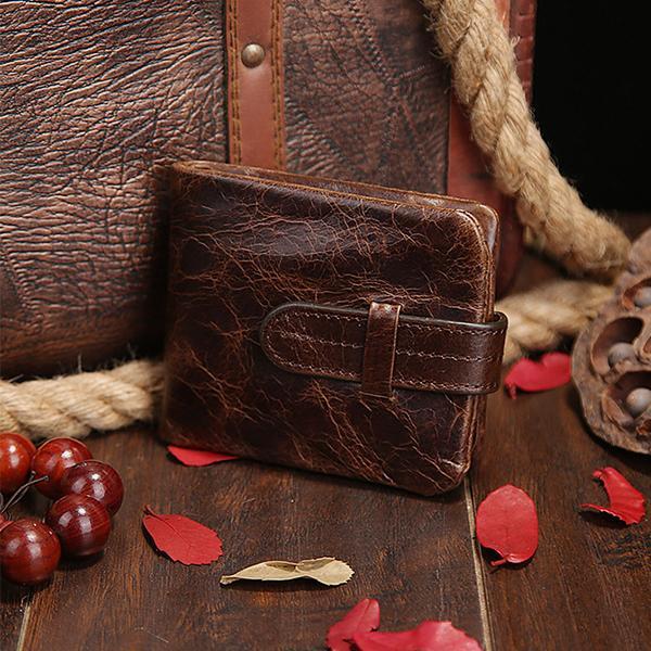 Vintage Genuine Leather Small Wallet