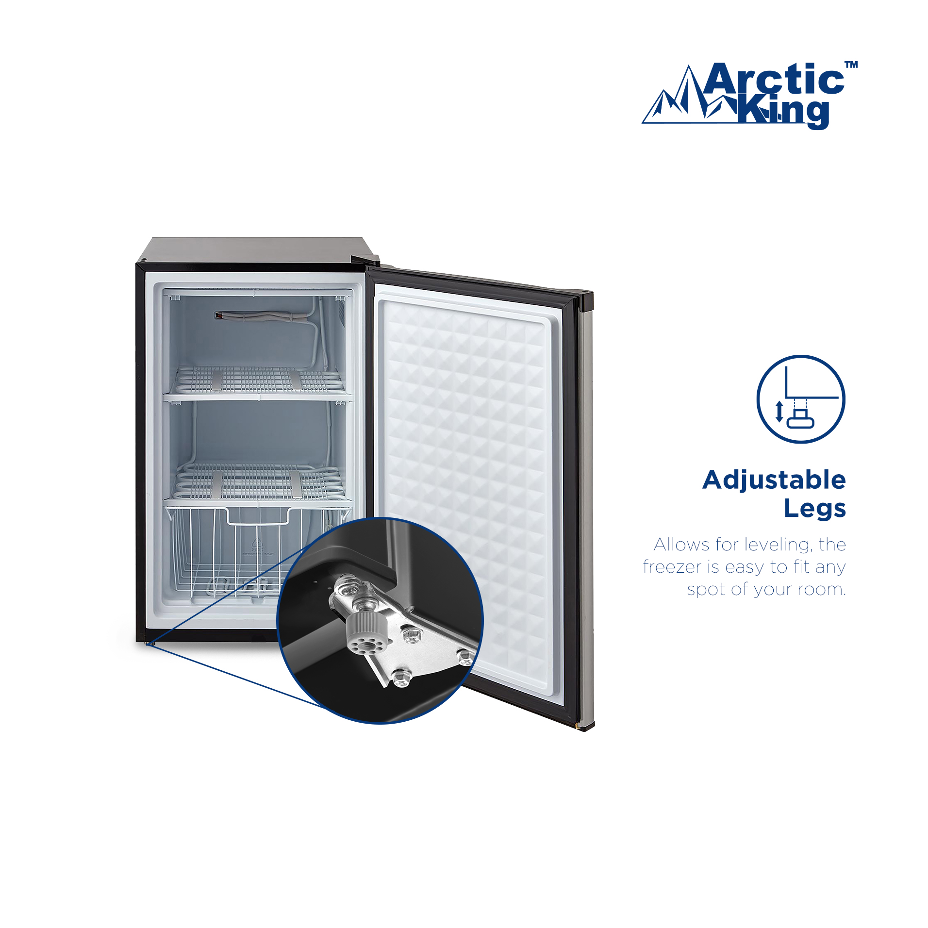 Arctic King 3.0 Cu ft Upright Freezer Stainless Steel Door