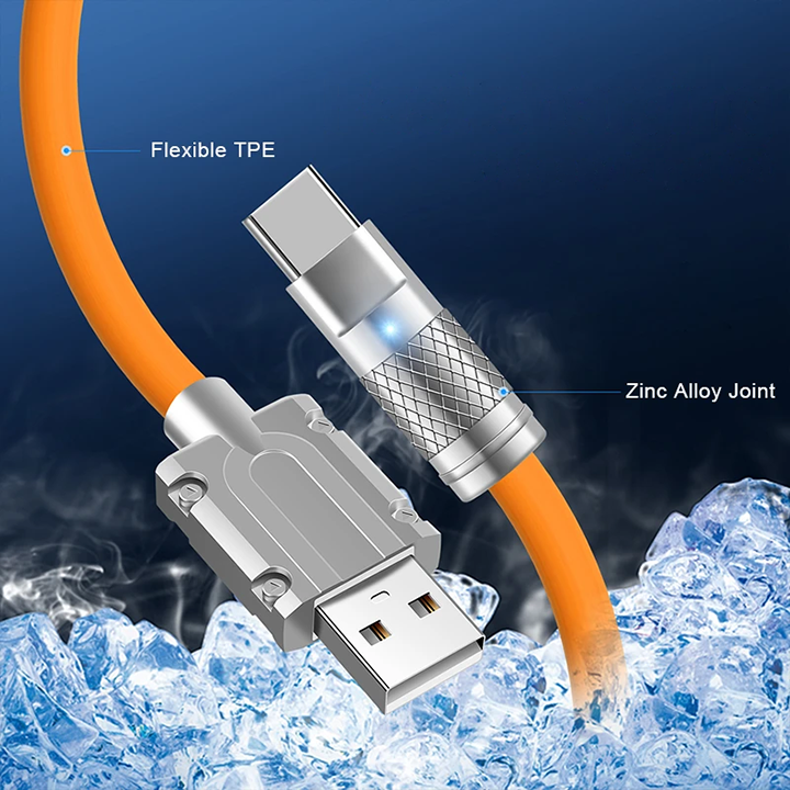 120W Super Fast Charge Liquid Silicone Cable | Micro USB, Type-C, Lightning Stable Transfer Cable