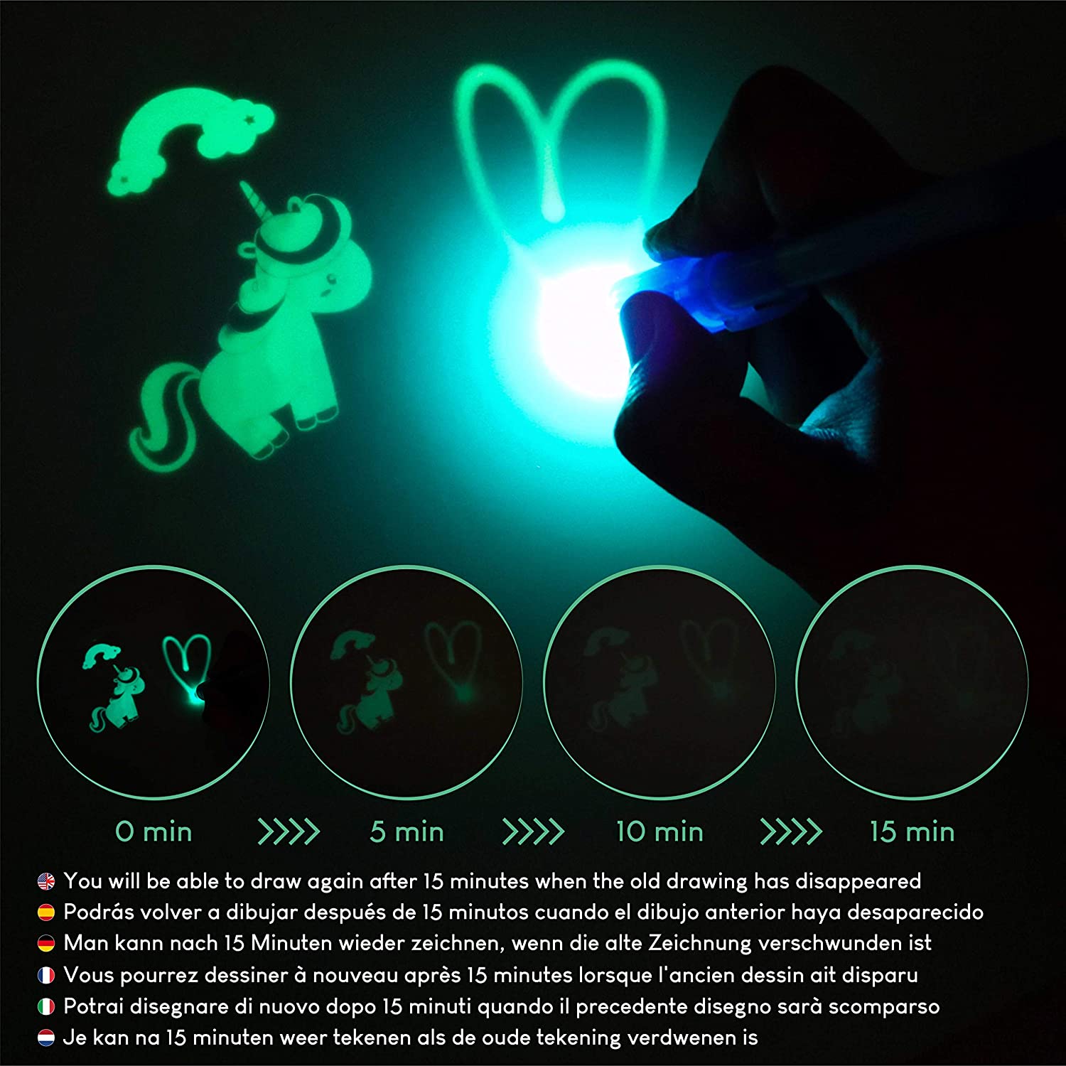 (🔥Christmas Hot Sale-SAVE 50% OFF) Kids Magic Light Drawing Set -BUY 1 GET 1 FREE NOW!