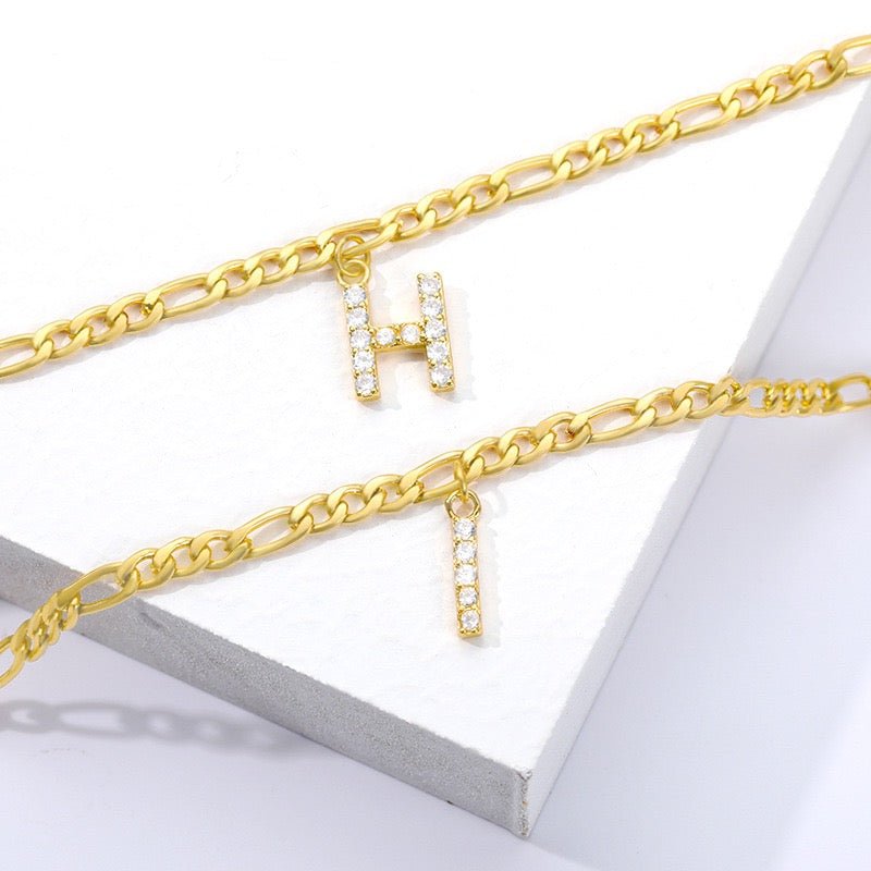DIAMOND INITIAL ANKLET