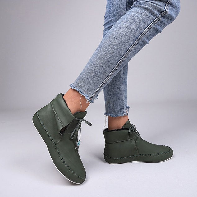 (👢LAST DAY 75% OFF)2023 Short Tube Orthopedic Boots For Women With Feather