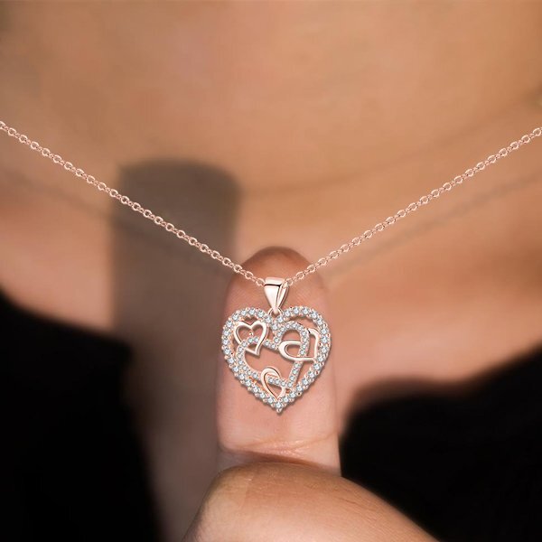 🔥 Last Day Promotion 75% OFF 🎁Interlocking Hearts Necklace - 👩‍❤️‍👩''Sisters of my soul & Friends of my heart''💕