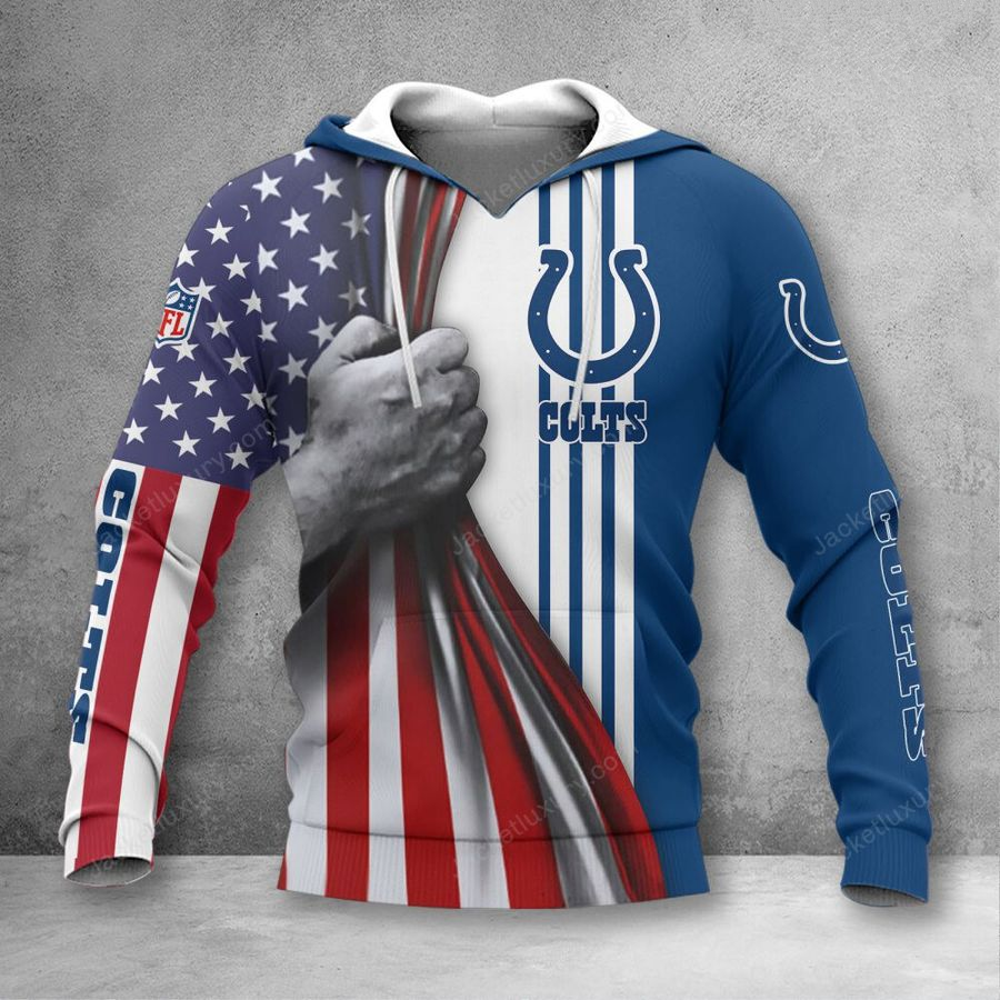 INDIANAPOLIS COLTS 3D HOODIE SKULL0804