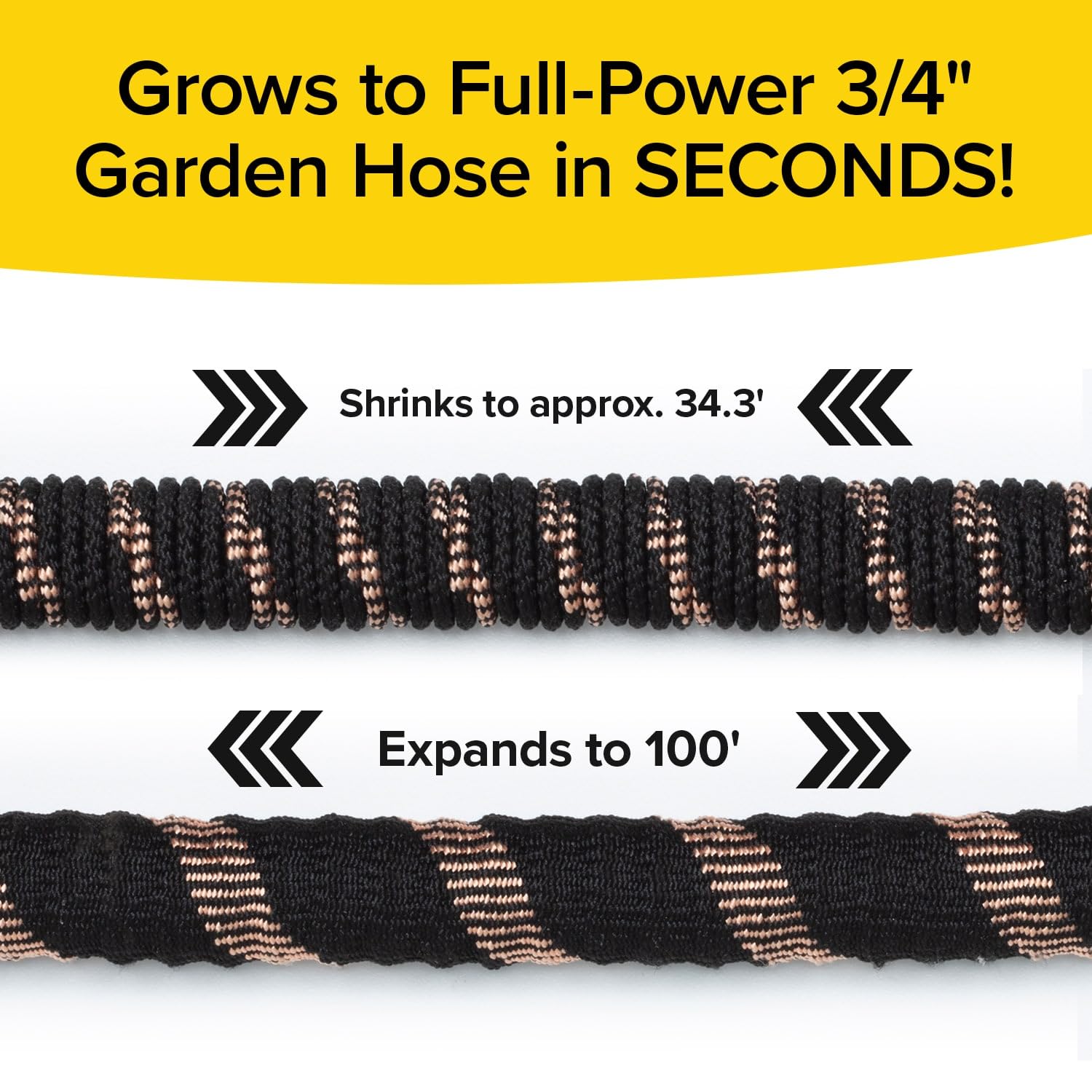Pocket Hose Copper Bullet With Thumb Spray Nozzle AS SEEN ON TV Expands to 100 ft