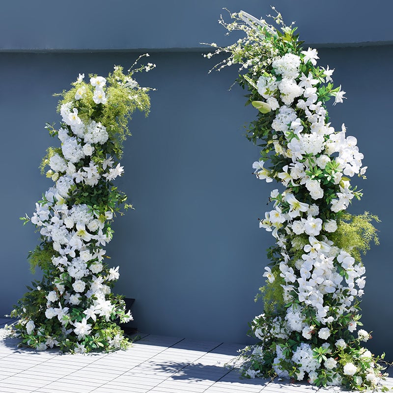 Luxurious Flower Row Wedding Background Arch Decoration Flower Arrangement
