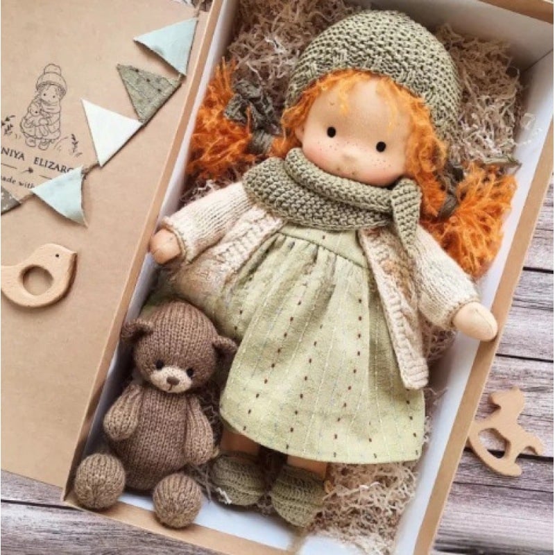 🎁The Best Gift for Kids-🎀Handmade Waldorf Doll👧(Buy2 Free Shipping)