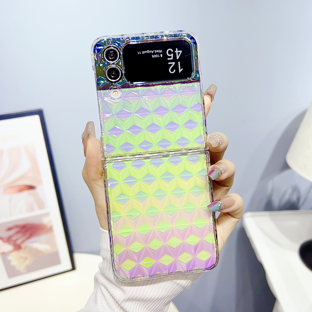 Three-Dimensional Diamond Pattern Gradient Color Plating Case Cover for Samsung