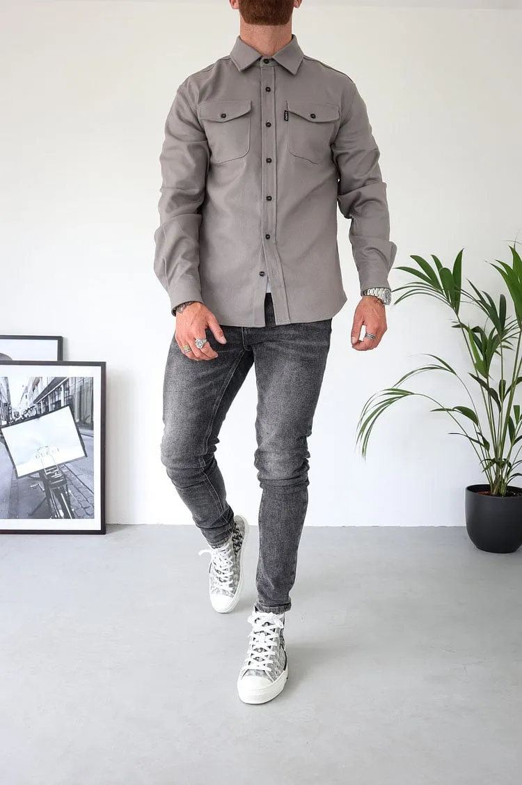 BUTTON DOWN SHIRT JACKET (BUY 2 FREE SHIPPING)